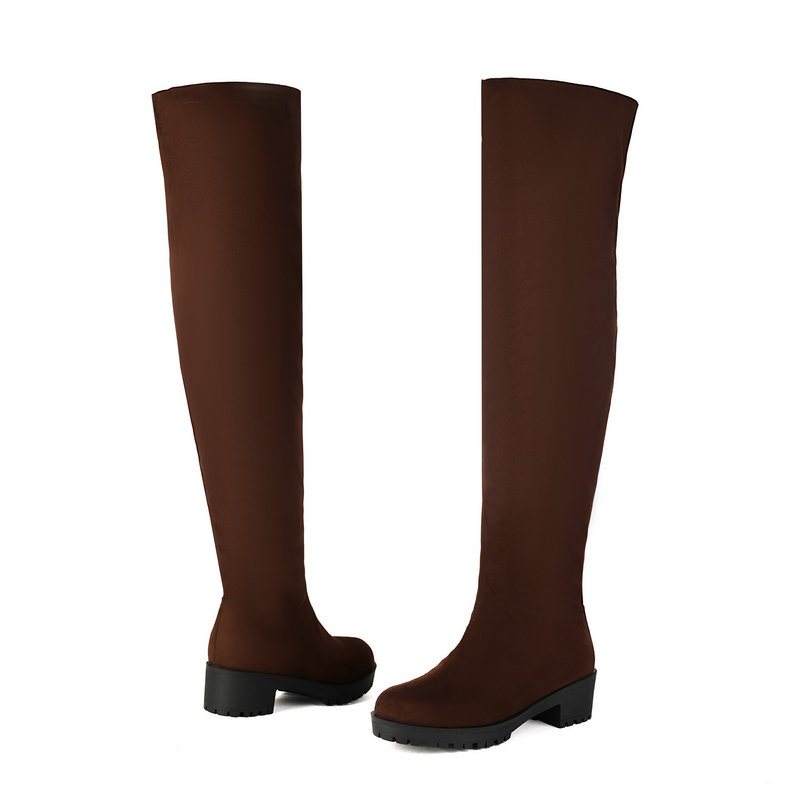 Faux Suede Leather Flock Slip- - огляд і ціна Sock Boot Women