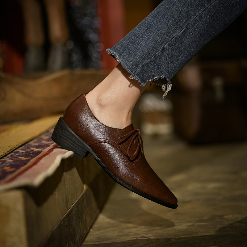 LIHUAMAO Cow Leather Women Sho - огляд і ціна Oxford Lace Up Women