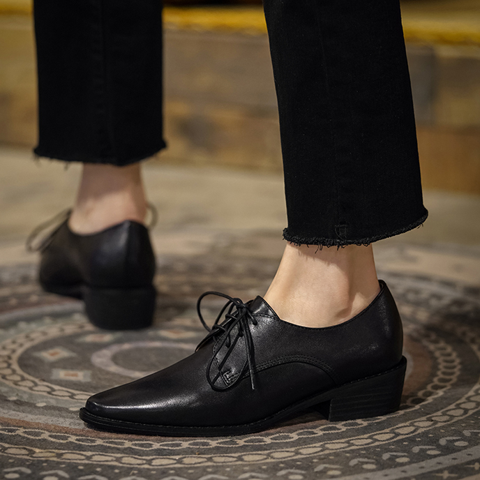 LIHUAMAO Cow Leather Women Sho - огляд і ціна Oxford Lace Up Women