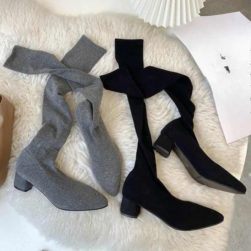 High Knee Sock Shoes 2025 New  - огляд і ціна Sock Boot Women