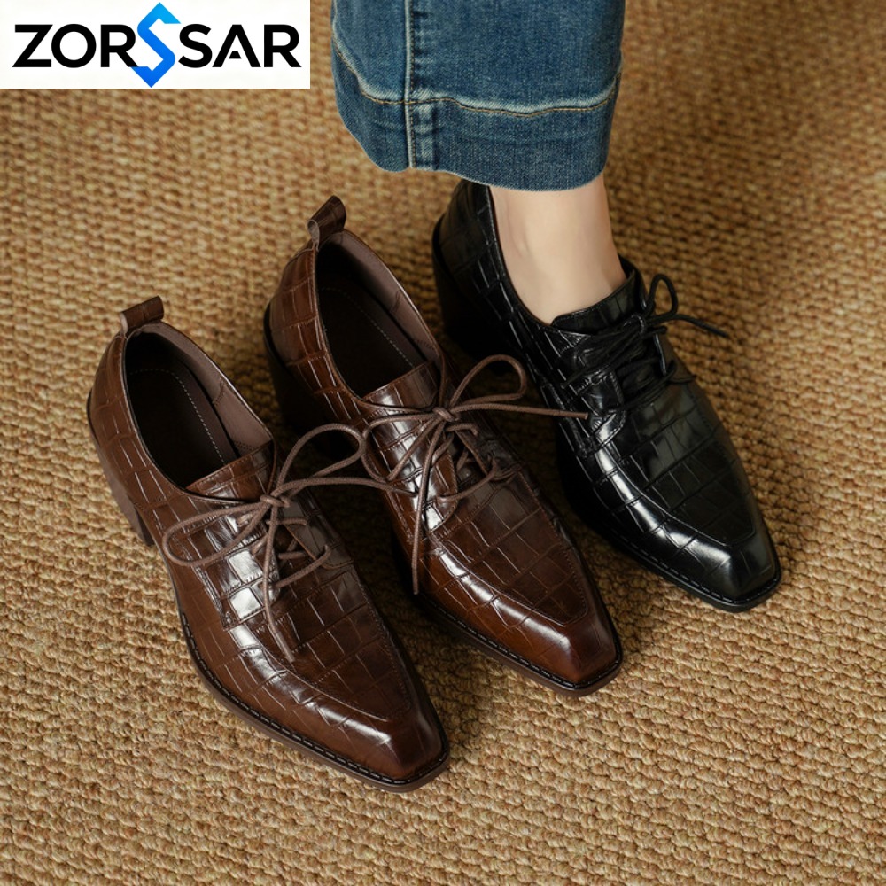 Women's Shoes Real Leather 202 - огляд і ціна Oxford Lace Up Women