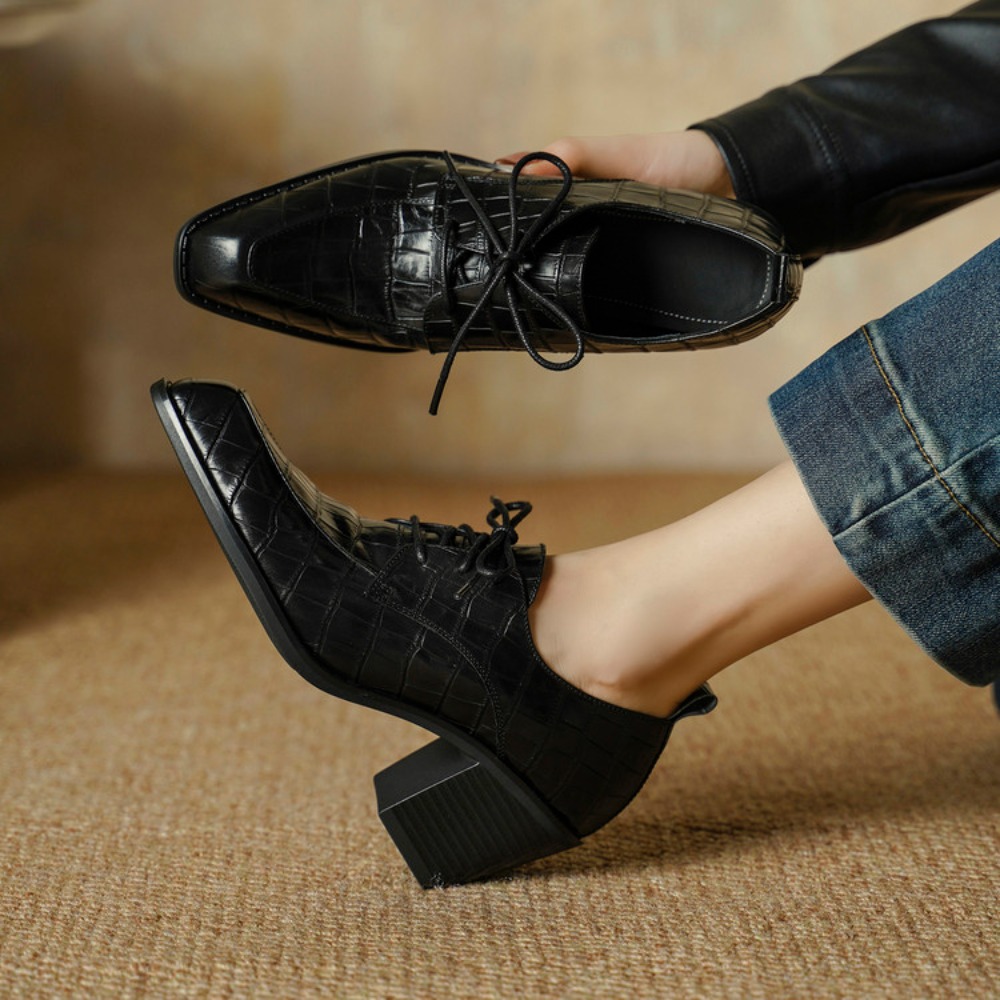 Women's Shoes Real Leather 202 - огляд і ціна Oxford Lace Up Women