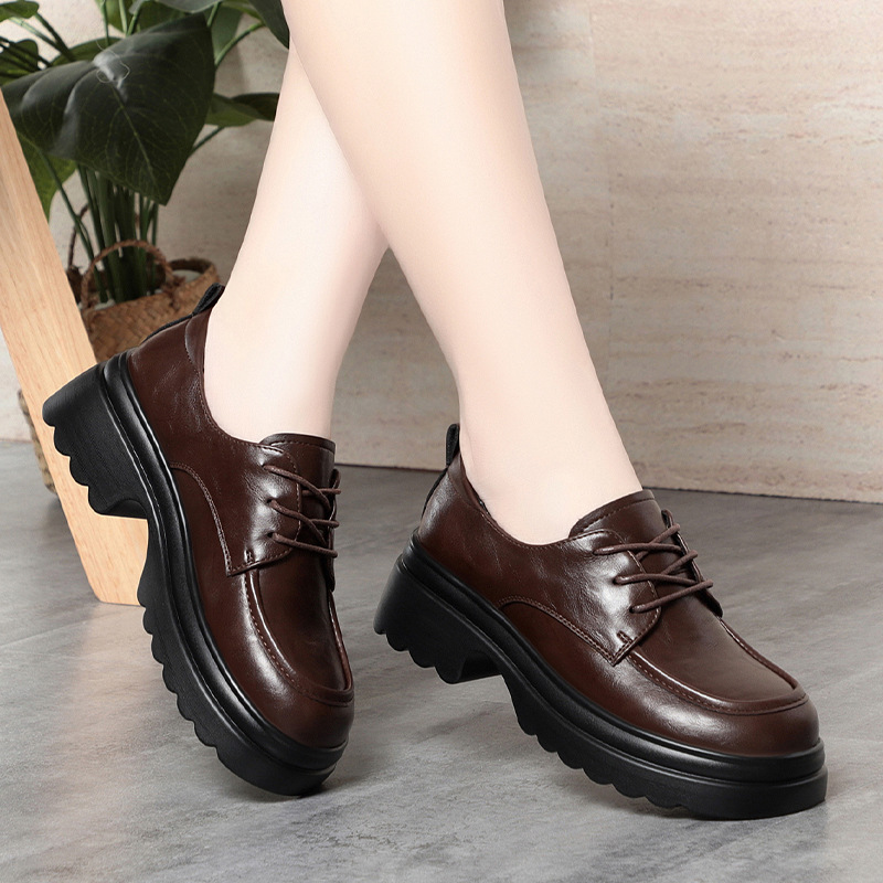 5cm Vintage Deep Mouth Soft Le - огляд і ціна Oxford Lace Up Women