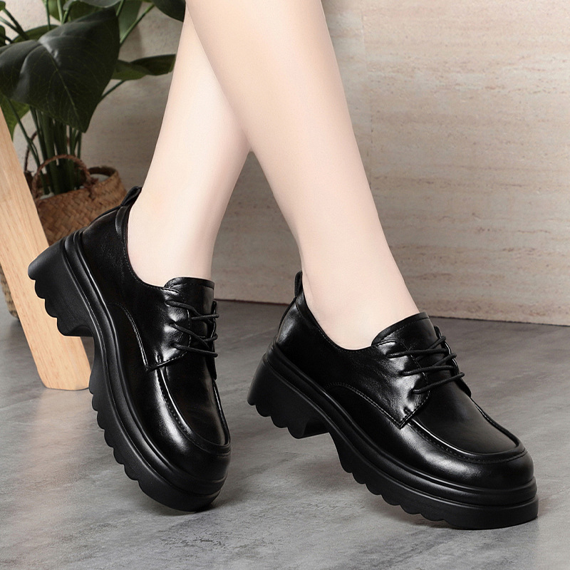 5cm Vintage Deep Mouth Soft Le - огляд і ціна Oxford Lace Up Women