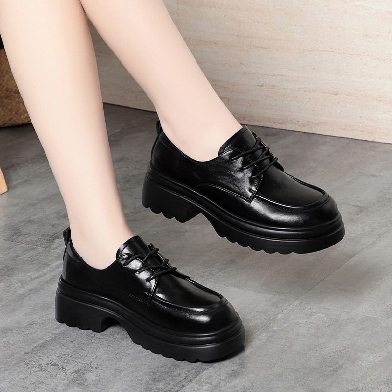 5cm Vintage Deep Mouth Soft Le - огляд і ціна Oxford Lace Up Women