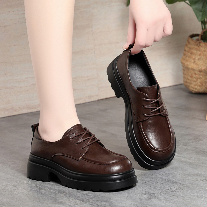 5cm Vintage Deep Mouth Soft Le - огляд і ціна Oxford Lace Up Women
